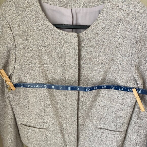 Ann Taylor 6P Silver Tweed Blazer Chanel Style Power Piece - Picture 10 of 13